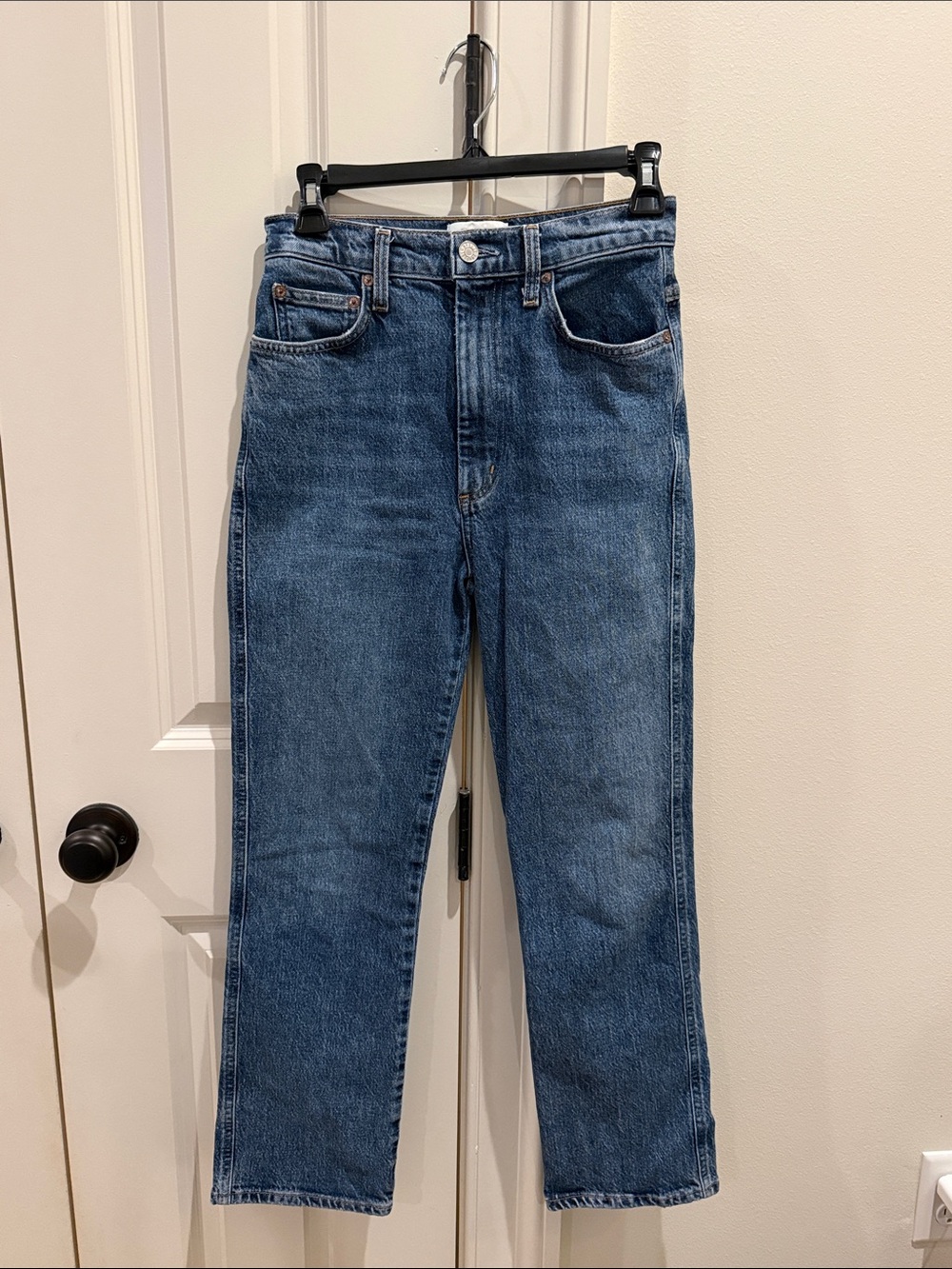 Agolde Women's High Rise Straight Leg Jeans